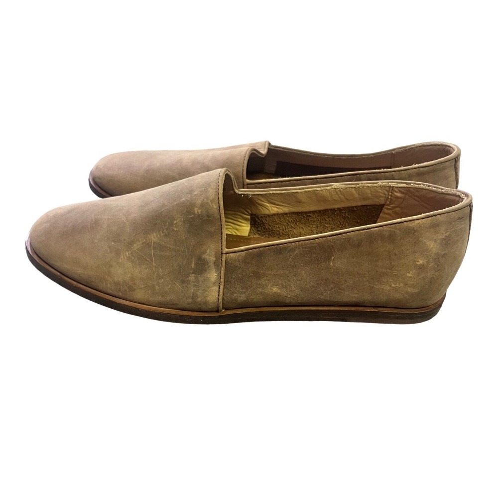 Nisolo Everyday Slip On Almond Leather Loafers Size 11.5 Handmade Mexico